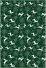 Green Snowy Deer Rug 