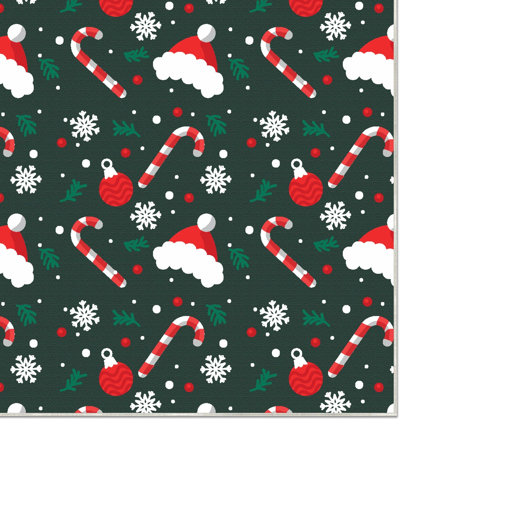 Christmas Bauble Floral Rug