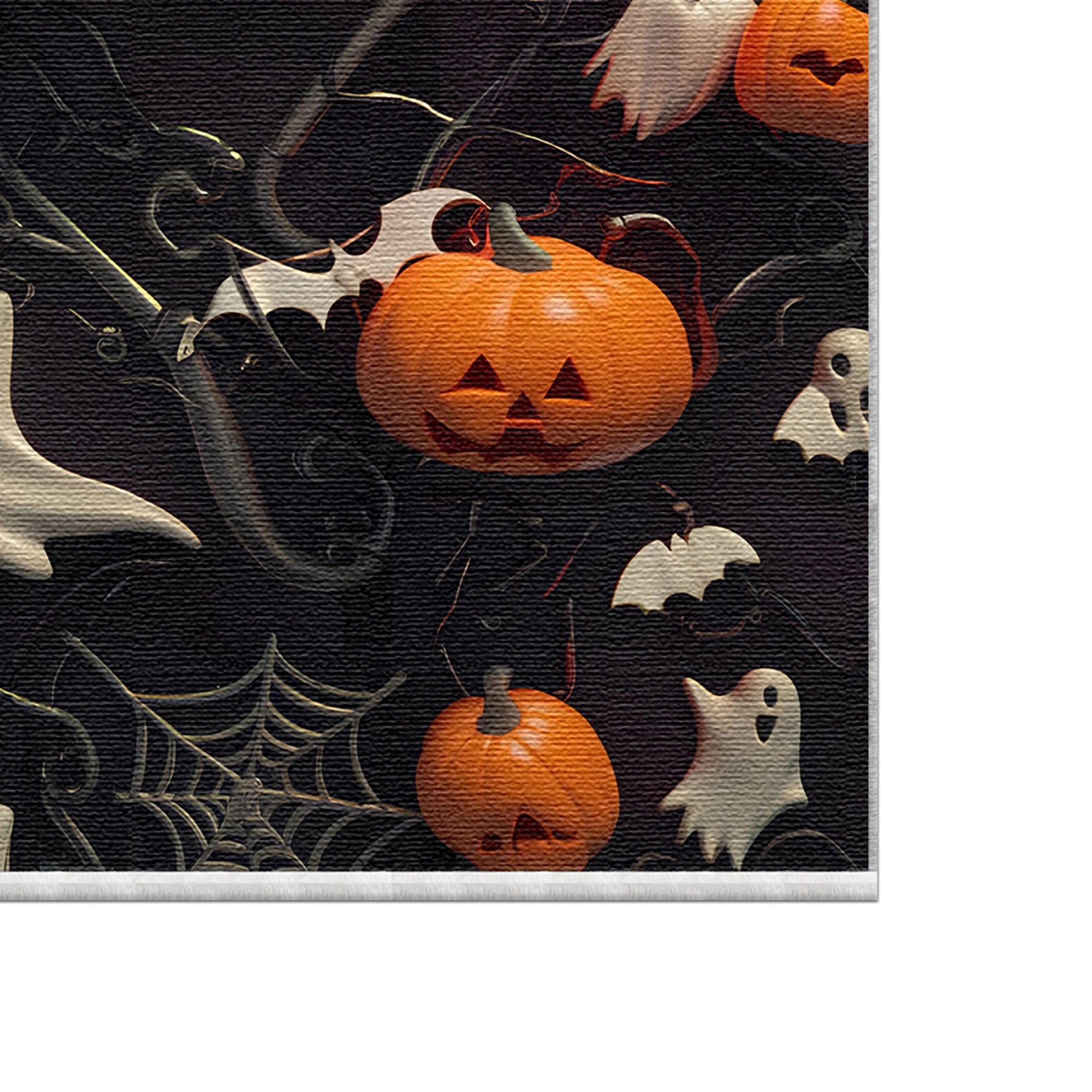 Playful Ghost Pumpkin Halloween Rug