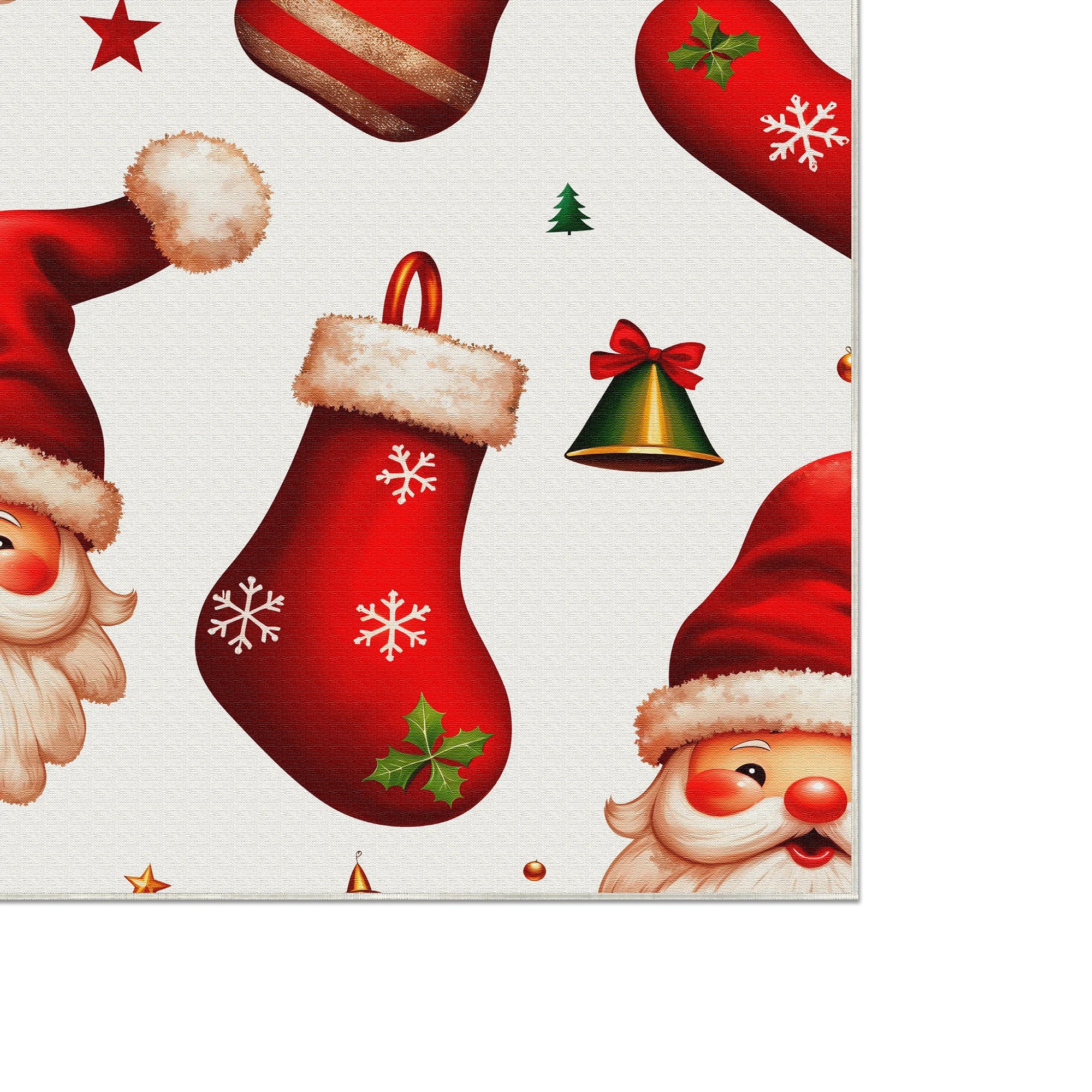 Washable Christmas Santa Holiday Rug