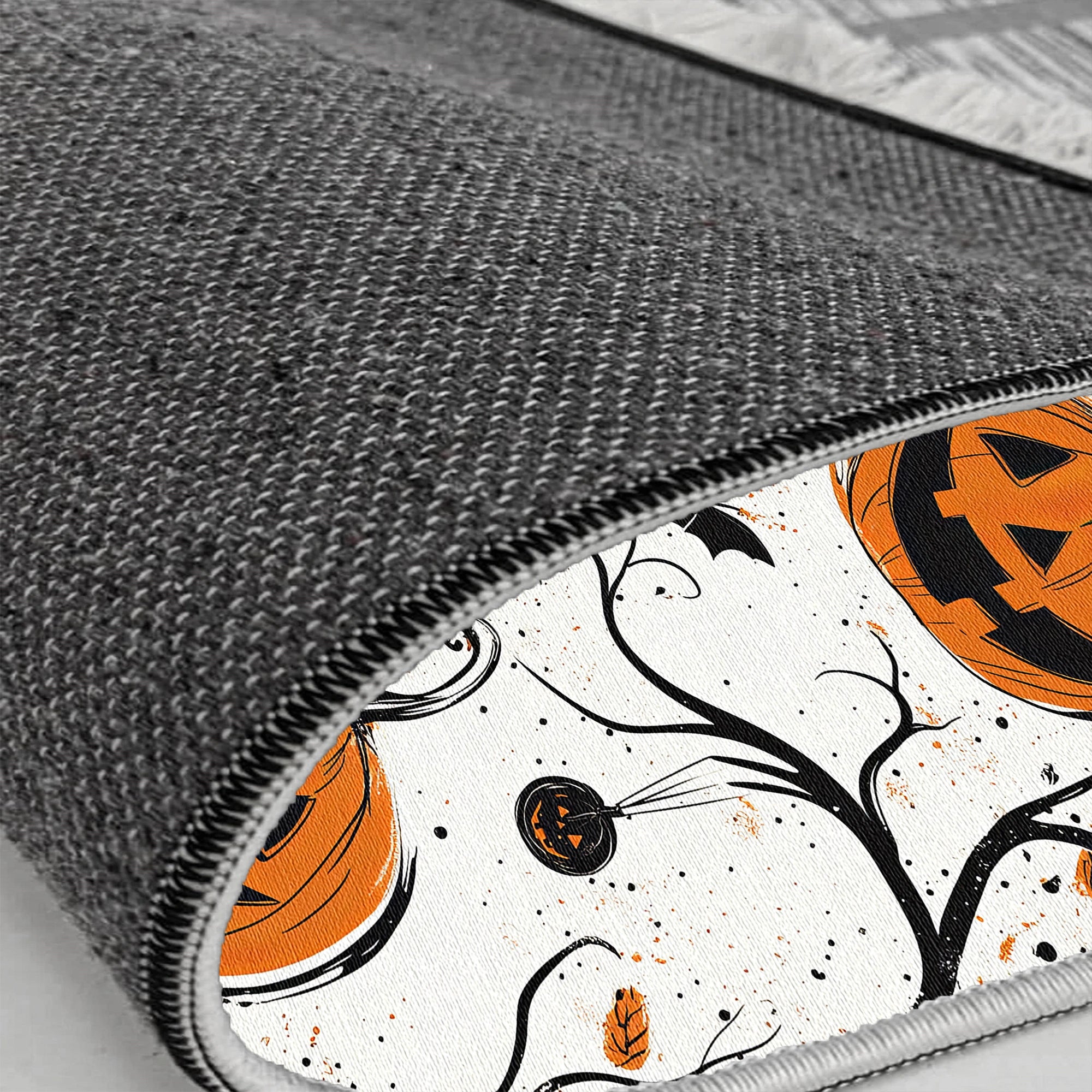 Minimalist Pumpkin Fall Washable Rug