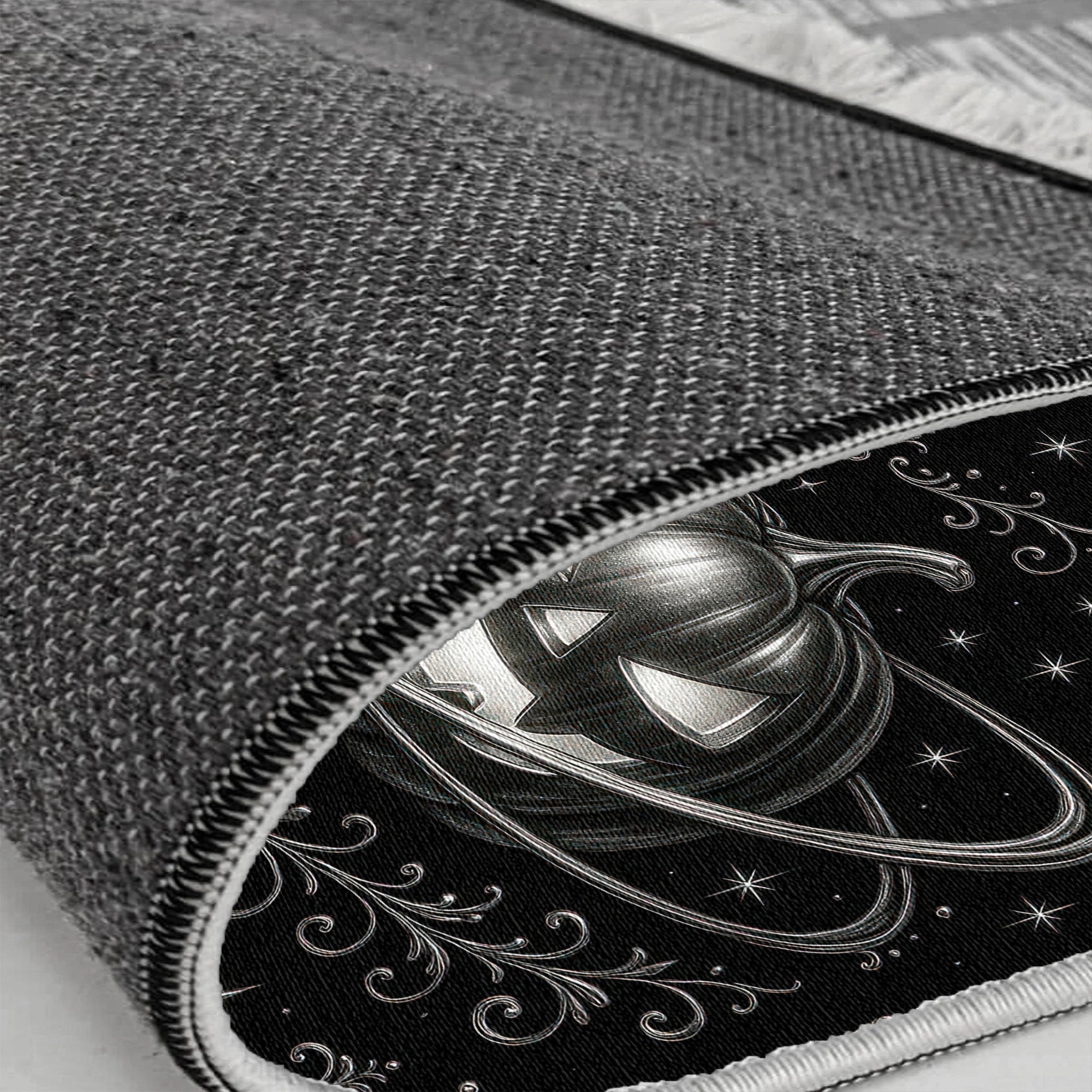 Silver Pumpkin Hallowen Rug