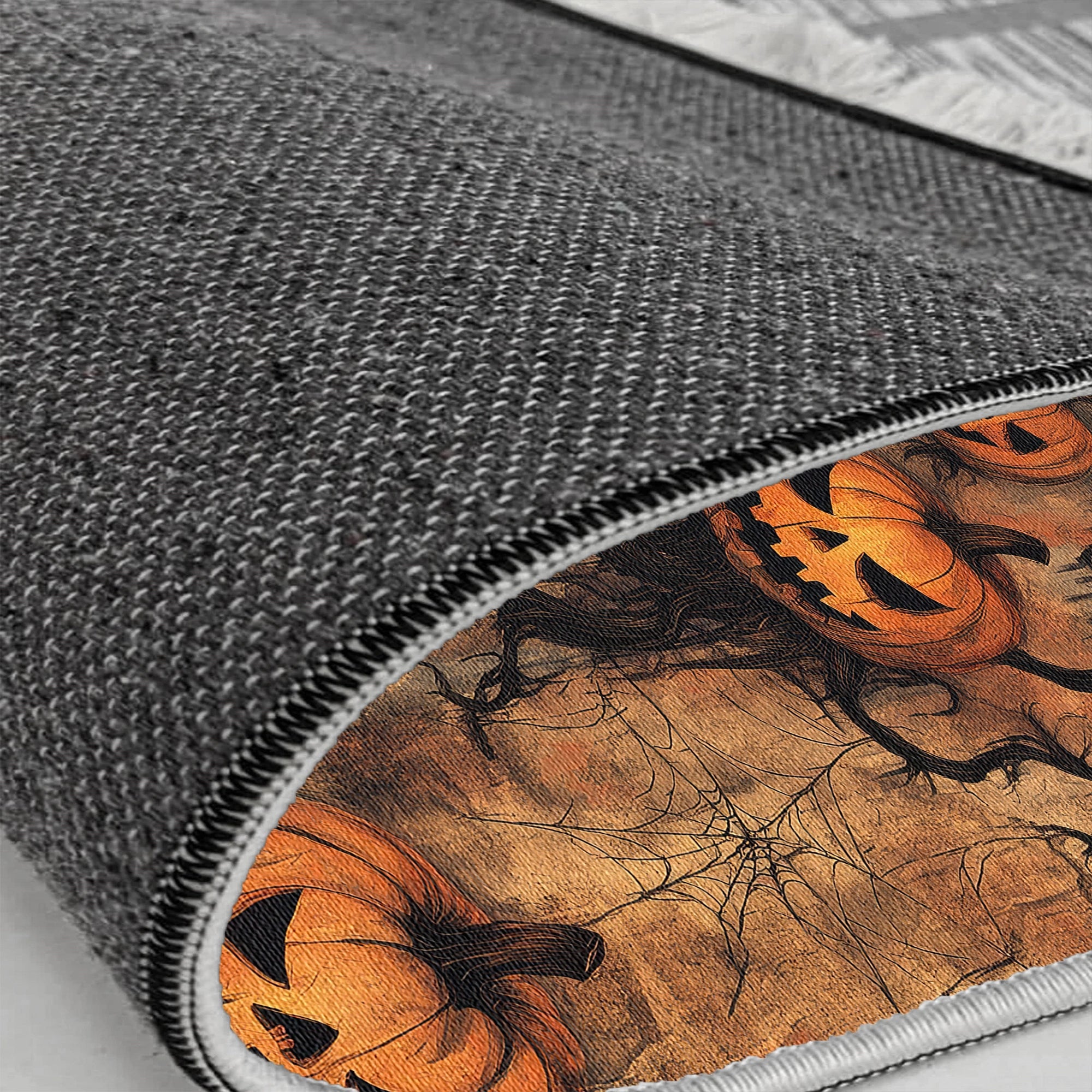 Skull Pumpkin Halloween Rug