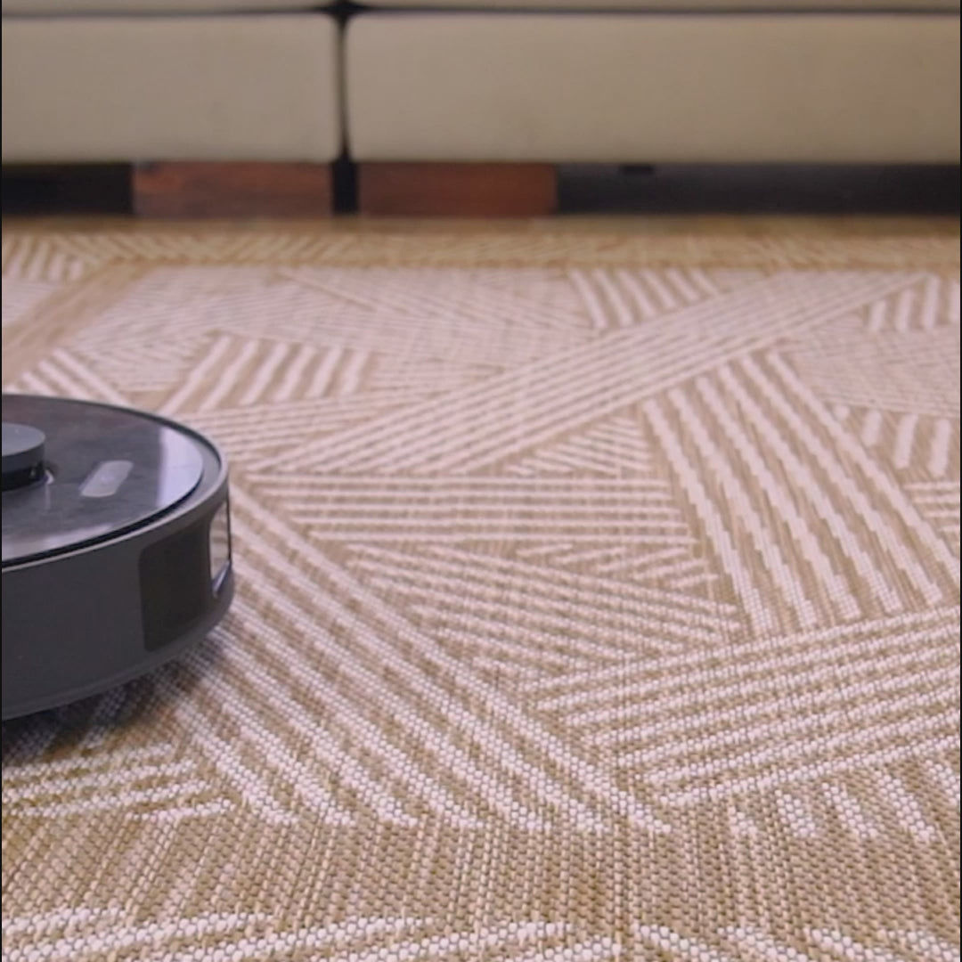 Mixed Lines Naturel Sisal Rug Beige