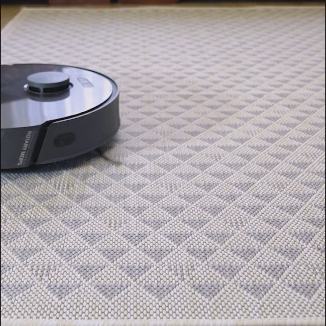 Triangle Pattern Sisal Rug Gray