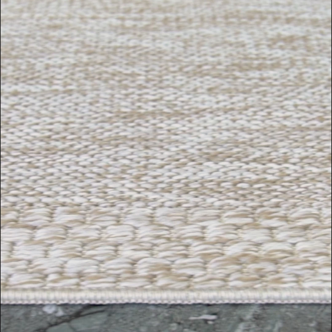 Linen Borderline Flatweave Rug