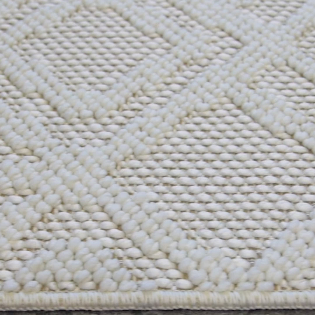 Loop Soft Weave Boucle Modern Rug White
