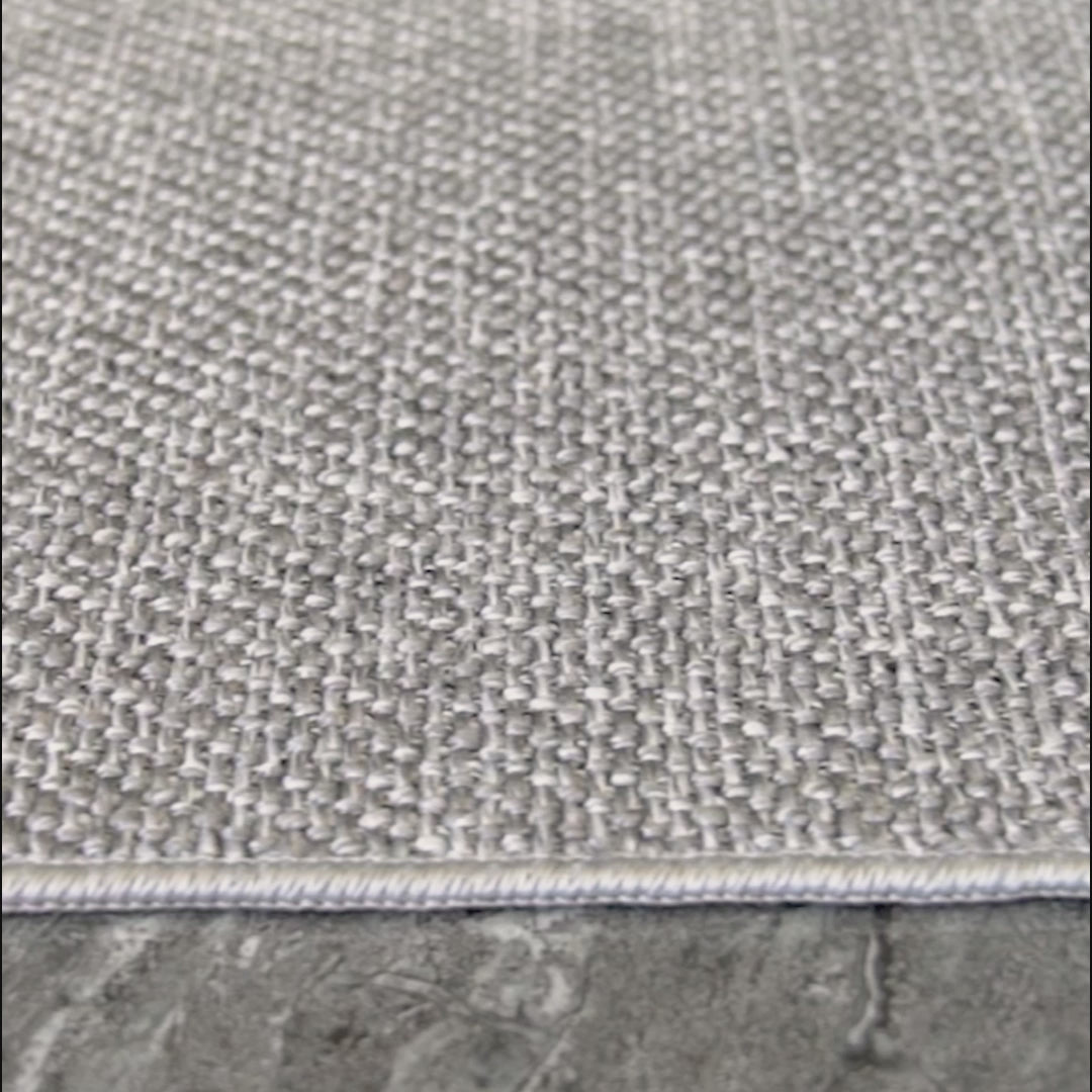 Steel Borderline Sisal-Style Rug