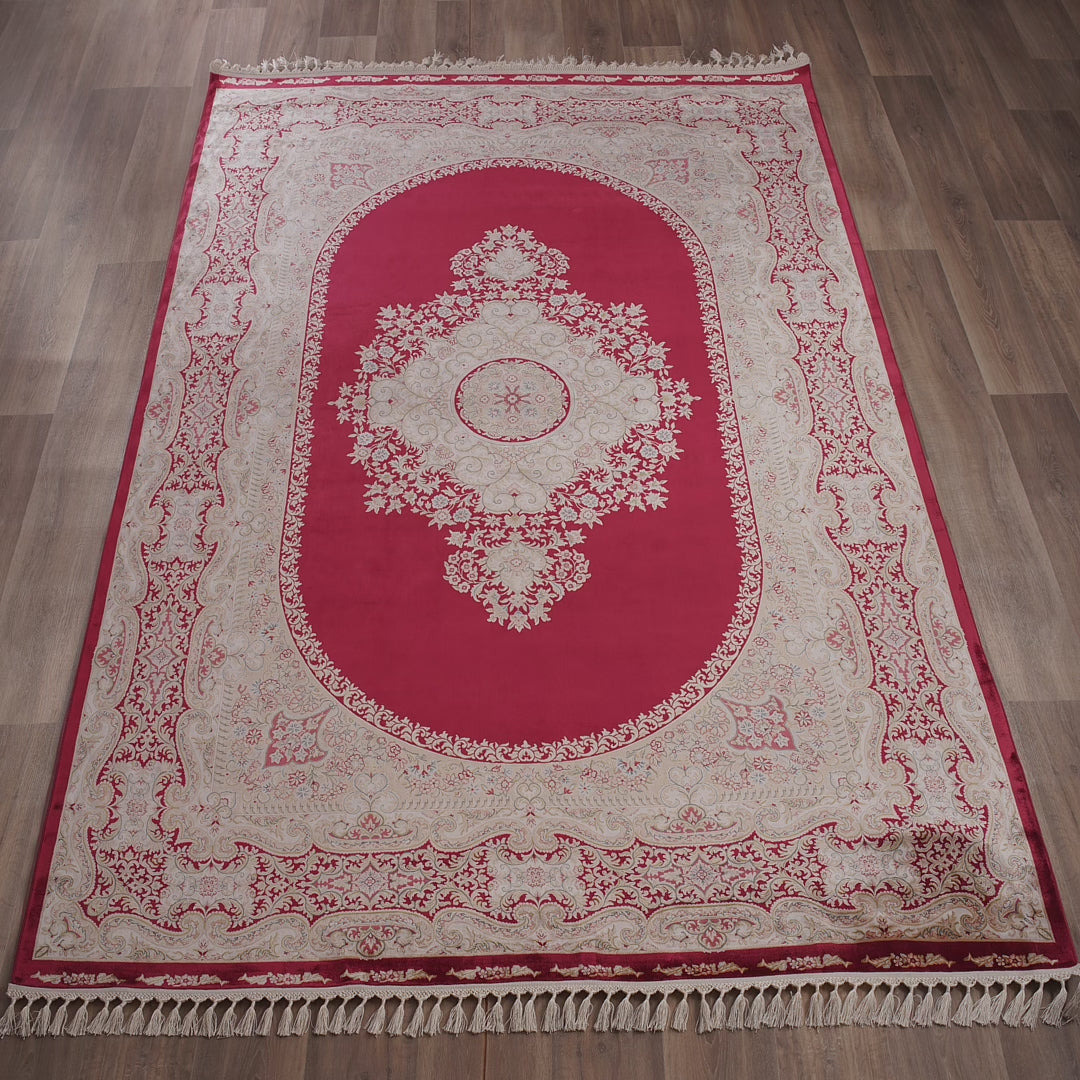 A Touch of Heritage Historical Motifs Handwoven Silk Rug