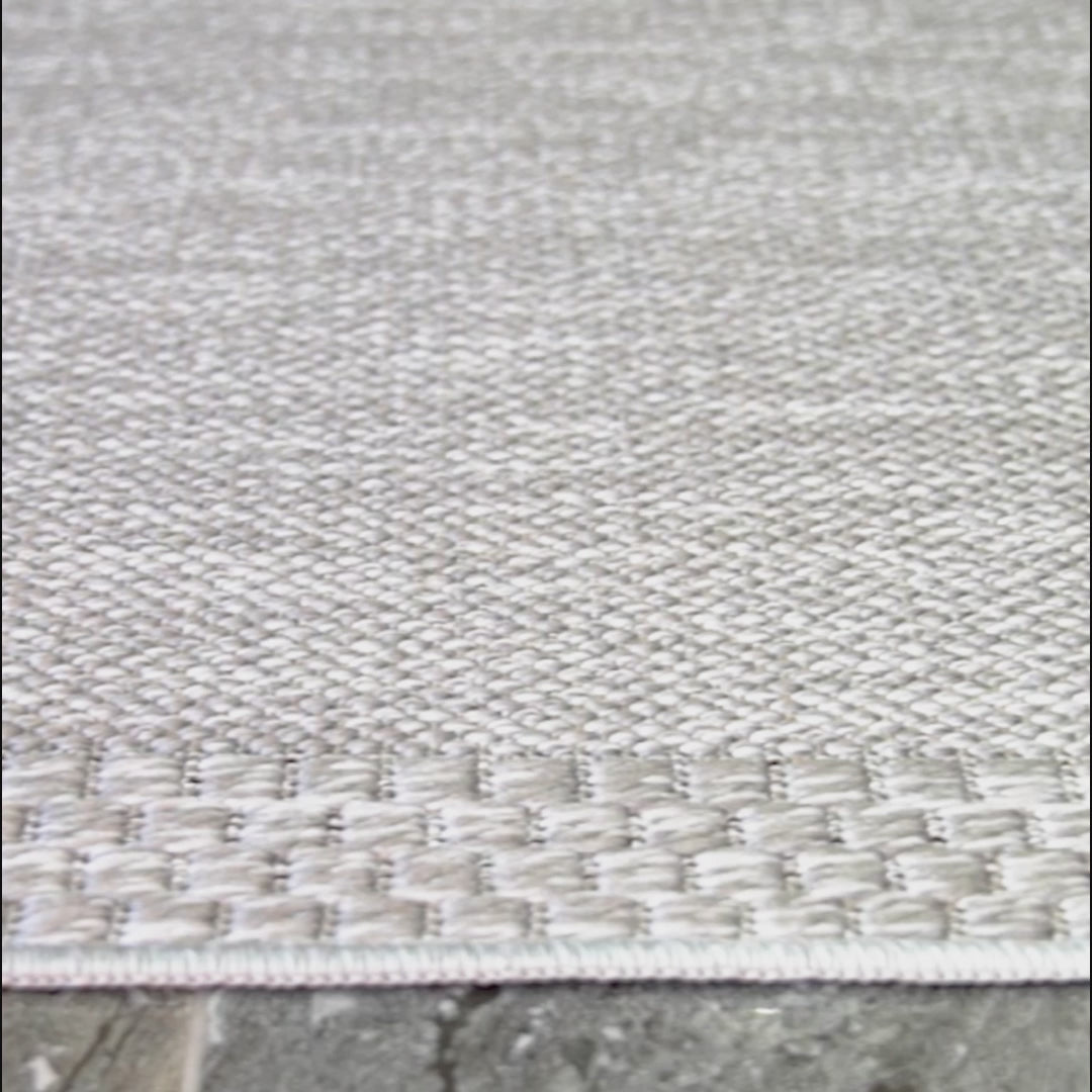 Steel Borderline Sisal-Style Rug