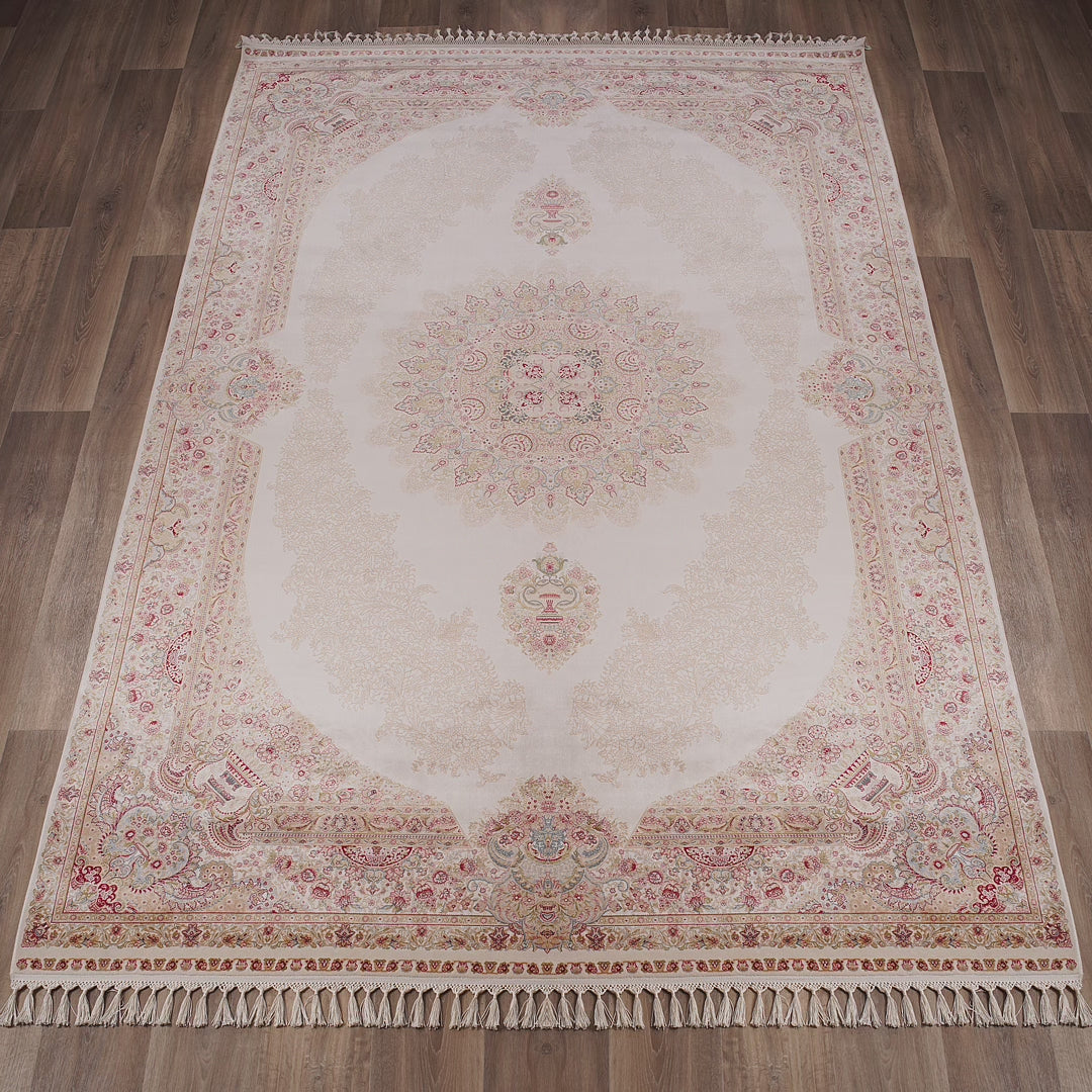 Timeless Elegance Antique Pattern Handmade Silk Rug