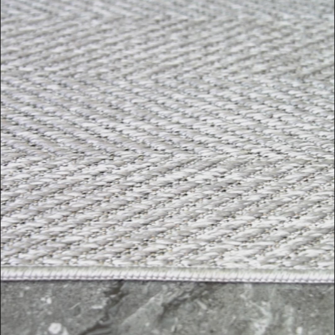 Storm Herringbone Woven Jute Rug
